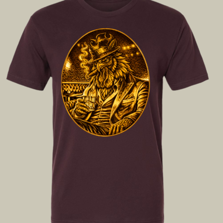 El Gallo Nocturno Monochrome Tee | Oxblood | Big & Tall