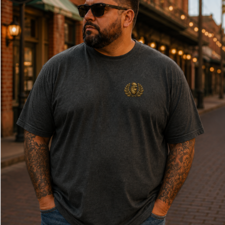 Heritage Back Tee - Vintage Charcoal | Extended Fit