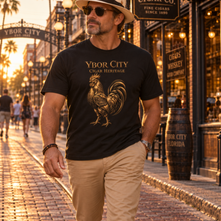 Heritage Fashionista Rooster Tee - Black